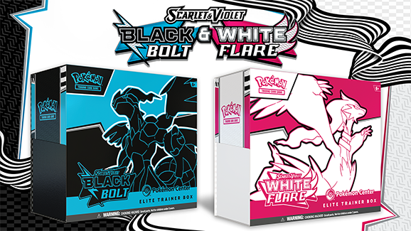Black Bolt & White Flare Pokémon Center Elite Trainer Boxes — Set of 2